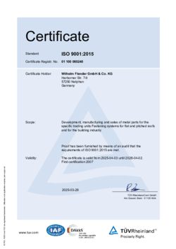 Zertifikat ISO9001:2015 englisch Zertifikat ISO9001:2015 englisch